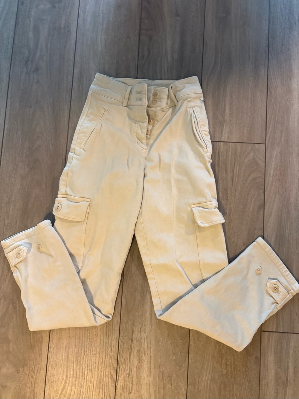Aritzia Wilfred Free Cream High-Rise Pants